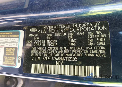 2021 Kia Seltos S z USA, uszkodzony, nr VIN KNDEU2AA3M7112155